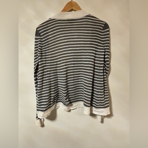 Bobeau- Grey/Cream Open Cardigan - Picture 5 of 5